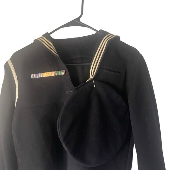 Vintage Men's Size 34 Navy‎ Miitary 1950's Hat & Coat - Picture 2 of 10